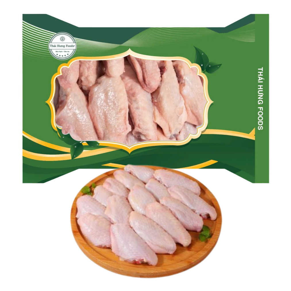 Cánh gà khúc giữa Thái Hưng khay 500g 0